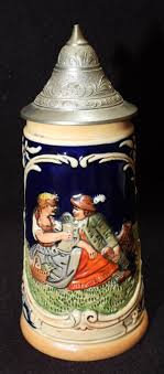 Vintage Marzi Remy 2987 Beer Stein Pewter Lid "Couple ...