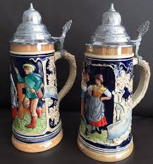 Two Vintage (1960s) German Marzi & Remy Ceramic Beer Steins ...
