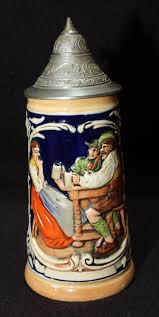 Vintage Marzi Remy 2986 Beer Stein Pewter Lid 5.5" tall .125 ...