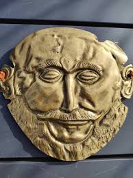 Ancient Greek Mycenaean Mask of King Agamemnon in Relief ...