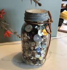 Vintage Quart Jar Full of Vintage Buttons - Etsy