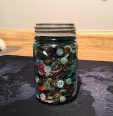 Vintage “ball Perfect Mason” Pint Jar Filled With Buttons - Etsy