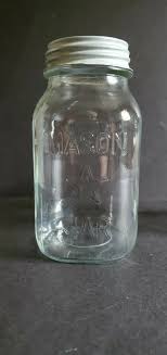 Quart & Pint Clear Glass Mason Square Star Jars with Ball ...