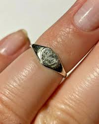 Vintage Dainty Heart 'Amy' Signed Silver Phalanx Finger Toe ...