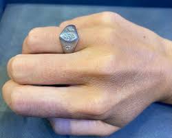 Men's Three Stone Marquise Cut Diamond Ring For Sale at 1stDibs