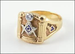 Masonic Blue Lodge Ring in 10K Yellow Gold