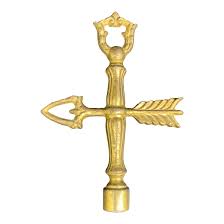 Vintage Brass Bouillotte Lamp Shade Finial With Arrow | Chairish