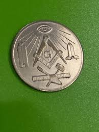 Vintage Masonic Made A Mason Coin Not Engraved Unused Silver ...