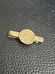 US 1899 Indian Head Penny 1 Cent Coin Tie Clip Clasp Gold | eBay
