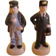 Conductor and Engineer Salt & Pepper Shakers - b220. For ...