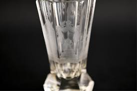 Antique Masonic Engraved Glass Cup For Sale at 1stDibs ...