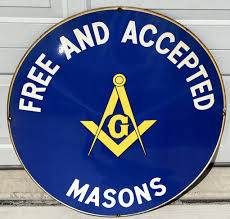 Vintage Free And Accepted Masonic Lodge Sign Rare ...
