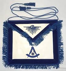Vintage 1967 Masonic Master Apron White Lambskin With Blue ...