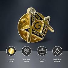 THE MASONIC COLLECTION - Angle and Compass Pin with Stunning ...