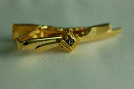 D239 Tie Bar Masonic Knife & Fork Degree with S&C - Dean Masonic Supply / Blue Lodge Aprons