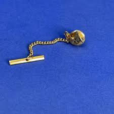 Vintage Masons Shriners Emblem Gold Tone Tie Tack Pin Chain ...