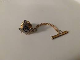 Vintage Masonic Tie Tack Pin Blue Enamel Goldtone | eBay