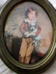Vintage Miniature Portrait Boy And Dog Made in Italy | eBay