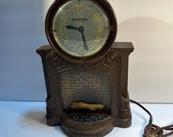 Mastercrafters Fireplace Electric Clock 1950s Runs for Repair Vintage - Etsy
