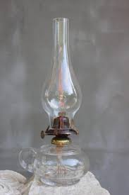 Vintage Glass Kerosene Oil Lamp, 20th Century for sale at Pamono