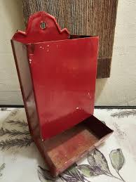 Vintage Red Metal Matchbox Holder, Rustic Farmhouse Decor - Etsy