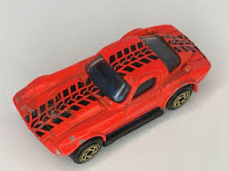 Matchbox Corvette Grand Sport Toy Car 1989 Orange Tire ...