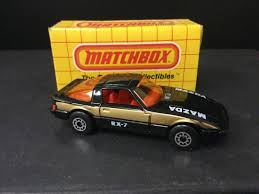 MAZDA RX-7 Matchbox BLACK GOLD STRIPE 1982 Macau With Box | eBay