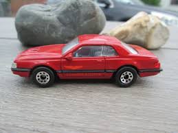 1987 Matchbox Ford T-Bird Turbo Coupe Car 1/67 Macau Red ...