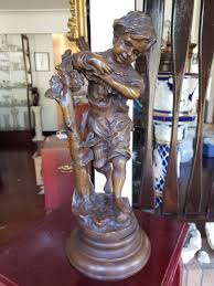 Beau Temps" BRONZE metal 18" SCULPTURE STATUE Auguste Moreau ...