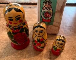 1970's Russian Stacking Dolls in Original Box - Etsy