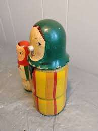 Vintage Wood Hand Painted Russian Nesting Dolls - Etsy