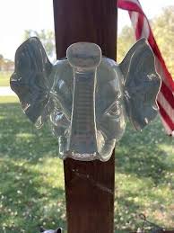 Handcrafted art pottery glazed elephant head wall pocket ...