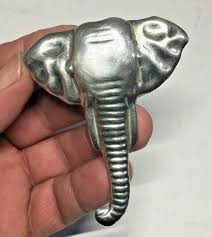 3" STERLING SILVER ELEPHANT HEAD BROOCH PIN PENDANT, TC-53 ...
