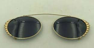 Vintage Tura S438 Gold Wings Metal Oval Clip-On Sunglasses ...