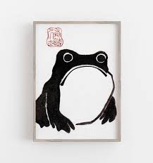 Grumpy Frog Art, Vintage Frog Print, Vintage Wall Art | eBay