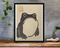 Frog Canvas Art Print Japanese Vintage Canvas Giclee Antique Vintage Matsumoto Hoji Frog Unframed Waterproof Ink Best Quality - Etsy