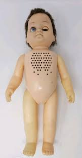 Vtg Tiny Chatty Cathy Baby Doll Pull String Brunette rooted hair Original READ | eBay