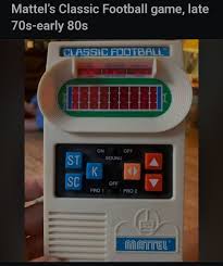 Portable Mattel Electronic Football game in 1977