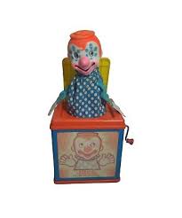 Vintage 1976 Mattel Jack in the Box Pop-up Clown Wind-Up - Read Below | eBay