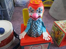 Sold at Auction: MATTEL JACK-IN-THE-BOX, NESTING BOXES AND PLASTIC DRUM IN CRATE