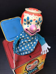 Vintage Mattel Jack In The Box ALL METAL Music Crank Clown Tin Toy WORKS! | eBay