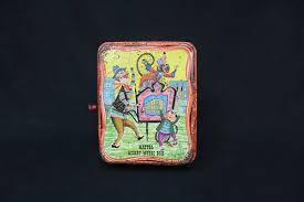 Vintage Mattel 1953 Merry Music Box With Wood Handle Crank ...