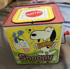 Vintage 1966 SNOOPY & the Peanuts Jack in the Music Box by ...