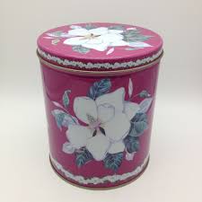 Empty 1996 Maurice Lenell Cookie Tin Magnolia Flower Metal ...