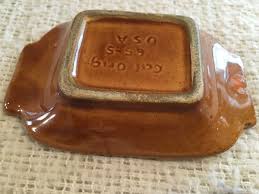 Vintage Butterscotch Color Ashtray Clay Made in USA | eBay