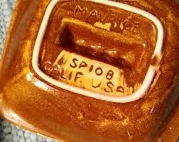 Vintage Maurice of California Ashtray, D 406 USA and Square Ashtray, SP 108 USA, Both - Brown Tan Orange Drip Glaze Flower Center Catchall - Etsy