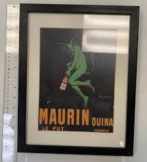 Decorative Vintage Ad Print – Maurin Quina Le Puy – 11” x 14” Framed & Matted | eBay