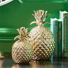 Two's Company Golden Hospitality Pineapple Jar ...