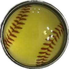 Softball Glass Snap 20mm for Snap Jewelry – Simple Elegance ...