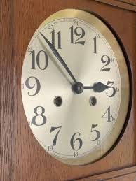 Antique art deco original f.m.s. Mauthe oak wall clock ...